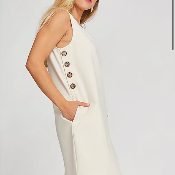 Betabrand Admiral Button Shift Dress NWOT - Picture 2 of 5